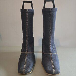 Vintage Denim Ankle Boots